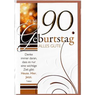 Billette Ereignis Geburtstag 90 "Alles Gute" (VPE=1 Karte)