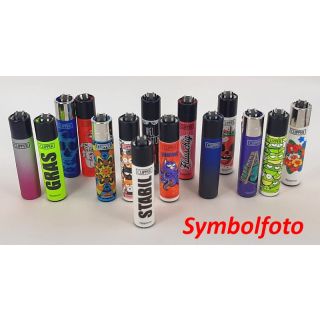 Clipper Feuerzeug Rund, 15er-Set, div. Motiv