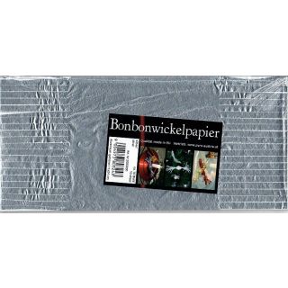 Bonbonwickelpapier 11x24, ALU - mit Fransen, silber, ca. 10 Blatt