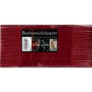 Bonbonwickelpapier 11x24, ALU - mit Fransen, rot, ca. 10...