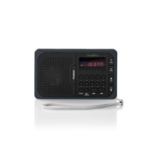 RDFM2100GY FM-Radio | Tragbare Ausführung | FM | Batteriebetrieben / Netzstromversorgung | Digital | 3.6 W | Monitorgröße: 2.0  | Scharz-weiß Monitor | Kopfhörerausgang | Grau / Schwarz