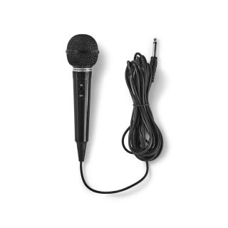MPWD01BK Kabelgebundenes Mikrofon | Cardioid | Festkabel | 5.00 m | 80 Hz - 12 kHz | 600 Ohm | -75 dB | Ein-/Ausschalter | Travel Case enthalten | ABS | Schwarz