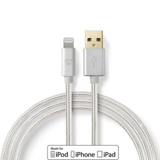 CCTB39300AL10 Lightning Kabel | USB 2.0 | Apple Lightning 8-Pin | USB-A Stecker | 480 Mbps | Vergoldet | 1.00 m | Rund | Geflochten / Nylon | Aluminium | Verpackung mit Sichtfenster