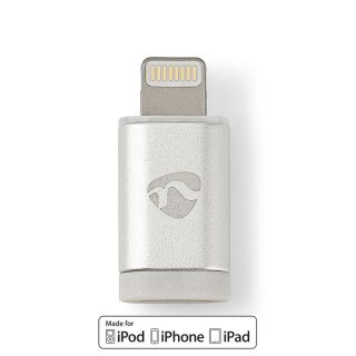 CCTB39901AL Lightning-Adapter | Apple Lightning 8-Pin | USB Micro-B Buchse | Vergoldet | Rund | Aluminium