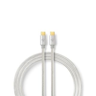 CCTB64700AL20 USB-Kabel | USB 3.2 Gen 1 | USB-C? Stecker | USB-C? Stecker | 60 W | 4K@60Hz | 5 Gbps | Vergoldet | 2.00 m | Rund | Geflochten / Nylon | Aluminium | Verpackung mit Sichtfenster