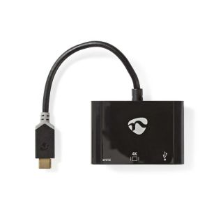 CCBW64765AT02 USB Multi-Port-Adapter | USB 3.2 Gen 1 | USB-C? Stecker | HDMI? Ausgang / USB-A Buchse / USB-C? Buchse | 5 Gbps | 0.20 m | Rund | Vergoldet | PVC | Anthrazit | Verpackung mit Sichtfenster