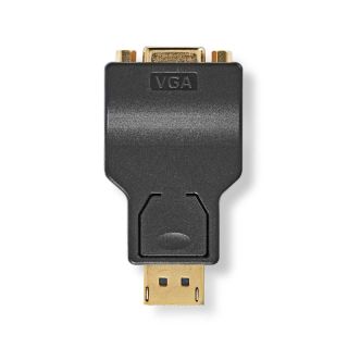 CCBW37935AT Displayport-Adapter | DisplayPort Stecker | VGA Buchse | 1080p | Vergoldet | Gerade | Rund | ABS | Anthrazit | Box