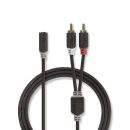 CABW22255AT02 Stereo-Audiokabel | 2x RCA Stecker | 3.5 mm...