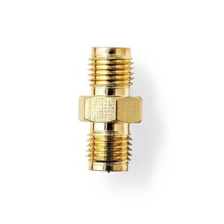 CSGP02113GD SMA Adapter | SMA-Buchse Reverse Polarity | SMA-Buchse | Vergoldet | 50 Ohm | Gerade | Kupfer | Gold | 2 Stück | Umschlag