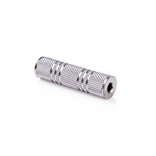 CAGB22950ME Stereo-Audio-Adapter | 3.5 mm Buchse | 3.5 mm Buchse | Vernickelt | Gerade | Metall | Silber | 1 Stück | Box