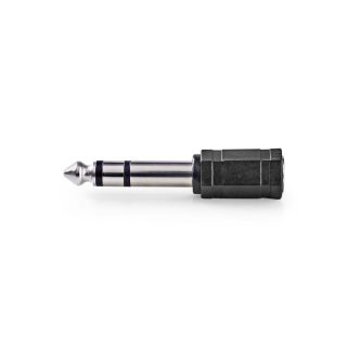 CAGB23930BK Stereo-Audio-Adapter | 6.35 mm Stecker | 3.5 mm Buchse | Vernickelt | Gerade | ABS | Schwarz | 1 Stück | Box