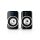 GSPR20020BK Gaming-Lautsprecher | Lautsprecherkanäle: 2.0 | Stromversorgung über USB | 3.5 mm Stecker | 30 W | RGB | Lautstärke-Regler