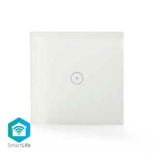 WIFIWS10WT SmartLife Wandschalter | Wi-Fi | Single | Wandhalterung | 1000 W | Android? / IOS | Glas | Weiss