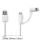 CCGP39400WT10 2 in 1-Kabel | USB 2.0 | USB-A Stecker | Apple Lightning 8-Pin / USB Micro-B Stecker | 480 Mbps | 1.00 m | Vernickelt | Rund | PVC | Weiss | Plastikbeutel