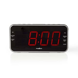 CLAR004BK Digital-Wecker-Radio | LED-Anzeige | 1x 3,5 mm Audio-Eingang | Zeitprojektion | AM / FM | Snooze-Funktion | Sleep Timer | Anzahl Alarme: 2 | Schwarz