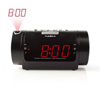 CLAR005BK Digital-Wecker-Radio | LED-Anzeige | Zeitprojektion | AM / FM | Snooze-Funktion | Sleep Timer | Anzahl Alarme: 2 | Schwarz