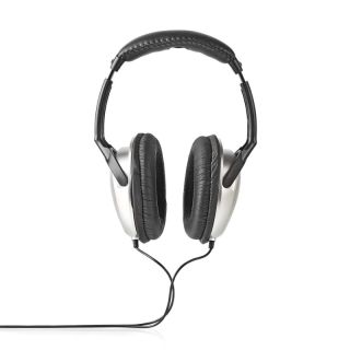 HPWD1200BK Over-Ear-Kopfhörer Wired | Kabellänge: 2.70 m | Lautstärke-Regler | Schwarz / Silber