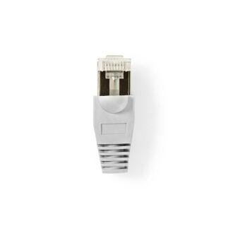 CCGB89350GY RJ45-Stecker | Stecker | Solid FTP CAT5e | Gerade | Vernickelt | 10 Stück | Polycarbonate | Grau / Transparent | Box