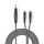 COTH22200GY15 Stereo-Audiokabel | 3.5 mm Stecker | 2x RCA Stecker | Vernickelt | 1.50 m | Rund | Dunkelgrau | Kartonhülle