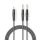 COTH23200GY50 Stereo-Audiokabel | 2x 6.35 mm Stecker | 3.5 mm Stecker | Vernickelt | 5.00 m | Rund | Dunkelgrau | Kartonhülle