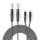 COTH23320GY50 Stereo-Audiokabel | 2x 6.35 mm Stecker | 2x RCA Stecker | Vernickelt | 5.00 m | Rund | Dunkelgrau | Kartonhülle