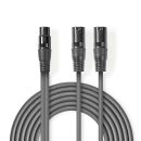 COTH15020GY15 Balanced Audio-Kabel | 2x XLR 3-Pin Stecker...