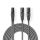 COTH15020GY15 Balanced Audio-Kabel | 2x XLR 3-Pin Stecker | XLR 3-Pin Buchse | Vernickelt | 1.50 m | Rund | PVC | Dunkelgrau | Kartonhülle