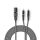 COTH15200GY15 Balanced Audio-Kabel | XLR 3-Pin Stecker | 2x RCA Stecker | Vernickelt | 1.50 m | Rund | PVC | Dunkelgrau | Kartonhülle