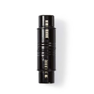 COTP15920BK XLR Adapter | XLR 3-Pin Buchse | XLR 3-Pin Buchse | Vernickelt | Gerade | Metall | Schwarz | 1 Stück | Plastikbeutel