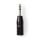COTP15943BK XLR Adapter | XLR 3-Pin Stecker | 6.35 mm Stecker | Vernickelt | Gerade | Metall | Schwarz | 1 Stück | Plastikbeutel