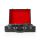 TURN210BK Plattenspieler | 33 / 45 / 78 U/min | Riemenantrieb | 1x Stereo RCA | 18 W | Eingebauter (Vor) Verstärker | MDF / PU | Red / Schwarz