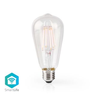 WIFILF10WTST64 SmartLife LED Filament Lampe | Wi-Fi | E27 | 500 lm | 5 W | Warmweiss | 2700 K | Glas | Android? / IOS | ST64 | 1 Stück