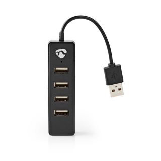 UHUBU2420BK USB-Hub | USB-A Stecker | 4x USB A Female | 4-Port port(s) | USB 2.0 | Stromversorgung über USB