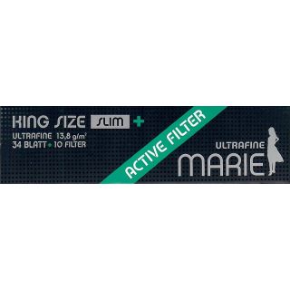 Marie King Size Slim Ultrafine 34 Blättchen + 10 Active Filter #A