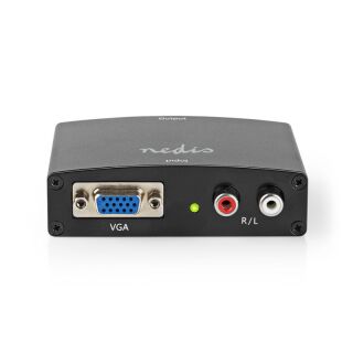 VCON3454AT HDMI ? Converter | VGA Female / 2x RCA Male | 1x HDMI? Output | 1-Weg | 1080p | 1.65 Gbps | Aluminium | Anthrazit