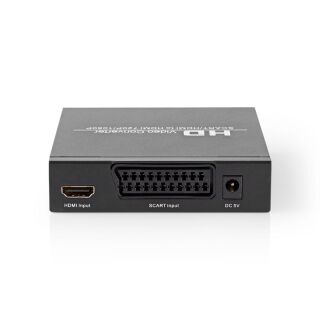 VCON3452AT HDMI ? Converter | SCART Female | 1x 3.5 mm sound out / 1x Digital Audio / 1x HDMI? Output | 1-Weg | 1080p | 1.65 Gbps | Aluminium | Anthrazit