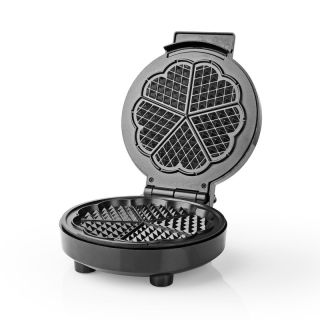 KAWP100BK Waffeleisen | 5 Heart shaped waffles | 19 cm | 1000 W | Automatischer Temperaturkontrolle | Aluminium / Kunststoff