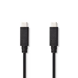 CCGT64750BK10 USB-Kabel | USB 3.2 Gen 2 | USB-C? Stecker | USB-C? Stecker | 15 W | 10 Gbps | Vernickelt | 1.00 m | Rund | PVC | Schwarz | Aufhänger (VPE=30 Stk)