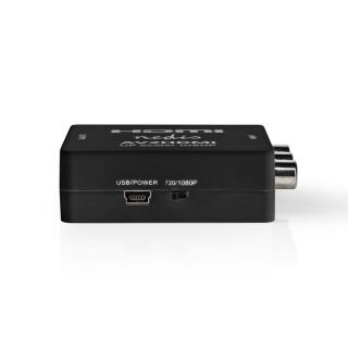 VCON3456AT HDMI ? Converter | 3x RCA Female | 1x HDMI? Output | 1-Weg | 1080p | 1.65 Gbps | ABS | Anthrazit