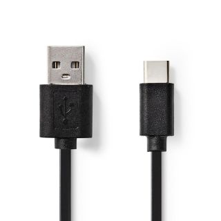 CCGB60600BK20 USB-Kabel | USB 2.0 | USB-C? Stecker | USB-A Stecker | 15 W | 480 Mbps | Vernickelt | 2.00 m | Rund | PVC | Schwarz | Box