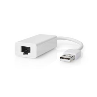 CCGB60950WT02 USB-Netzwerkadapter | USB 2.0 | 100 Mbps | USB-A Stecker | RJ45 Buchse | 0.20 m | Rund | Vergoldet / Vernickelt | Reines Kupfer | Weiss | Box