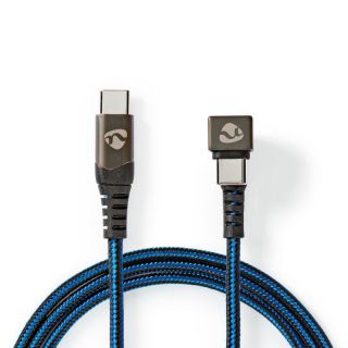 GCTB60700BK20 USB-Kabel | USB 2.0 | USB-C? Stecker | USB-C? Stecker | 480 Mbps | Vergoldet | 2.00 m | Rund | Geflochten / Nylon | Blau / Schwarz | Verpackung mit Sichtfenster