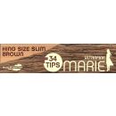 Marie King Size Slim Ultrafine BROWN 34 Bl&auml;ttchen +...
