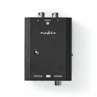 ACON2508BK Digital Audio Converter | 1-Weg | Audio- / Video- / Dateneingänge: 2x RCA Male | Audio- / Video- / Datenausgänge: 1x S/PDIF (RCA) Female / 1x TosLink Female | Handbuch | Schwarz