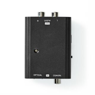 ACON2509BK Digital Audio Converter | 2-Weg | Audio- / Video- / Dateneingänge: 1x S/PDIF (RCA) Female / 1x Toslink Female | Audio- / Video- / Datenausgänge: 2x RCA Male | Handbuch | Schwarz