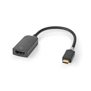 CCBW64652AT02 USB-C? Adapter | USB 3.2 Gen 1 | USB-C? Stecker | HDMI? Ausgang | 4K@60Hz | 0.20 m | Rund | Vergoldet | PVC | Anthrazit | Verpackung mit Sichtfenster und Eurolochung