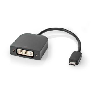 CCGP64552BK02 USB-C? Adapter | USB 3.2 Gen 1 | USB-C? Stecker | DVI-D 24+1-Pin Buchse | 1080p | 0.20 m | Rund | Vernickelt | PVC | Schwarz | Umschlag