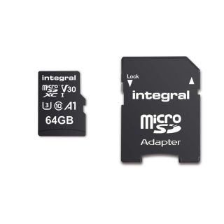 MSDX64G100V30 64 GB Hochgeschwindigkeits-microSDHC/XC V30 UHS-I U3-Speicherkarte