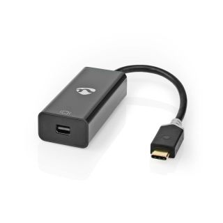 CCBW64452AT02 USB-C? Adapter | USB 3.2 Gen 1 | USB-C? Stecker | Mini DisplayPort Buchse | 0.20 m | Rund | Vergoldet | PVC | Anthrazit | Verpackung mit Sichtfenster