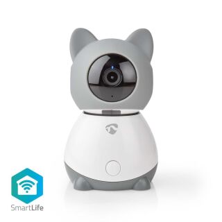 WIFICI30CGY SmartLife Innenkamera | Full HD 1080p | Pan tilt | Cloud Storage (optional) / microSD (not enthalten) | mit Bewegungssensor | Nachtsicht | Grau / Weiss